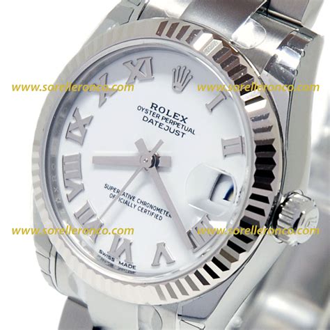 rolex 31 mm quadrante bianco brillantini|Rolex Datejust 31 Medio Quadrante Bianco Numeri Romani .